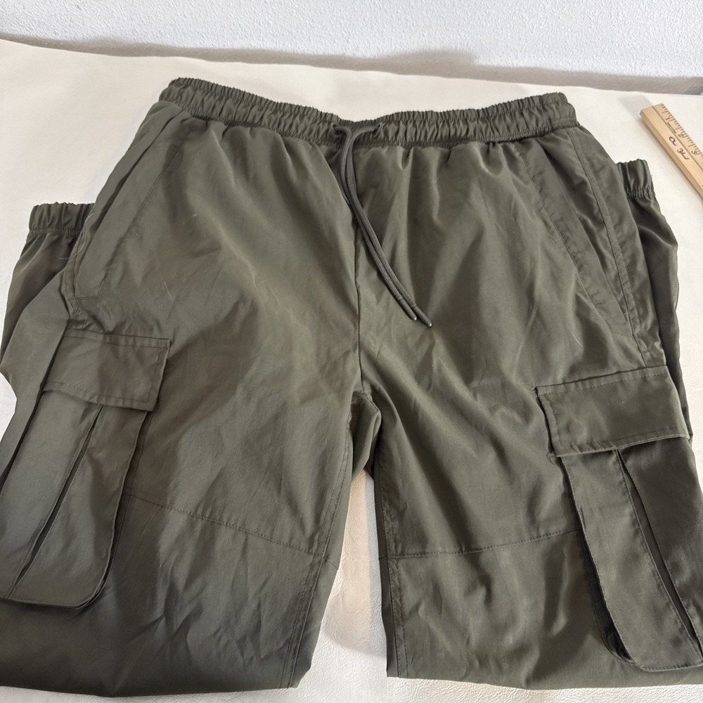 CSG Champs Sports Jogger Mens 2XL  Green Ripstop Cargo Tactical Hiking Drawsstri
